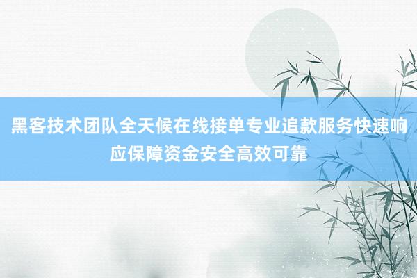 黑客技术团队全天候在线接单专业追款服务快速响应保障资金安全高效可靠